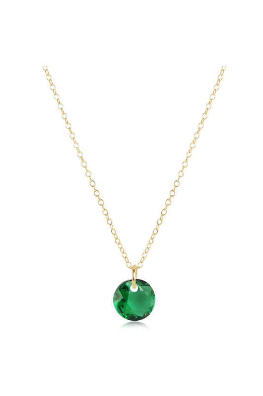 16" necklace gold - reflection small charm - 05