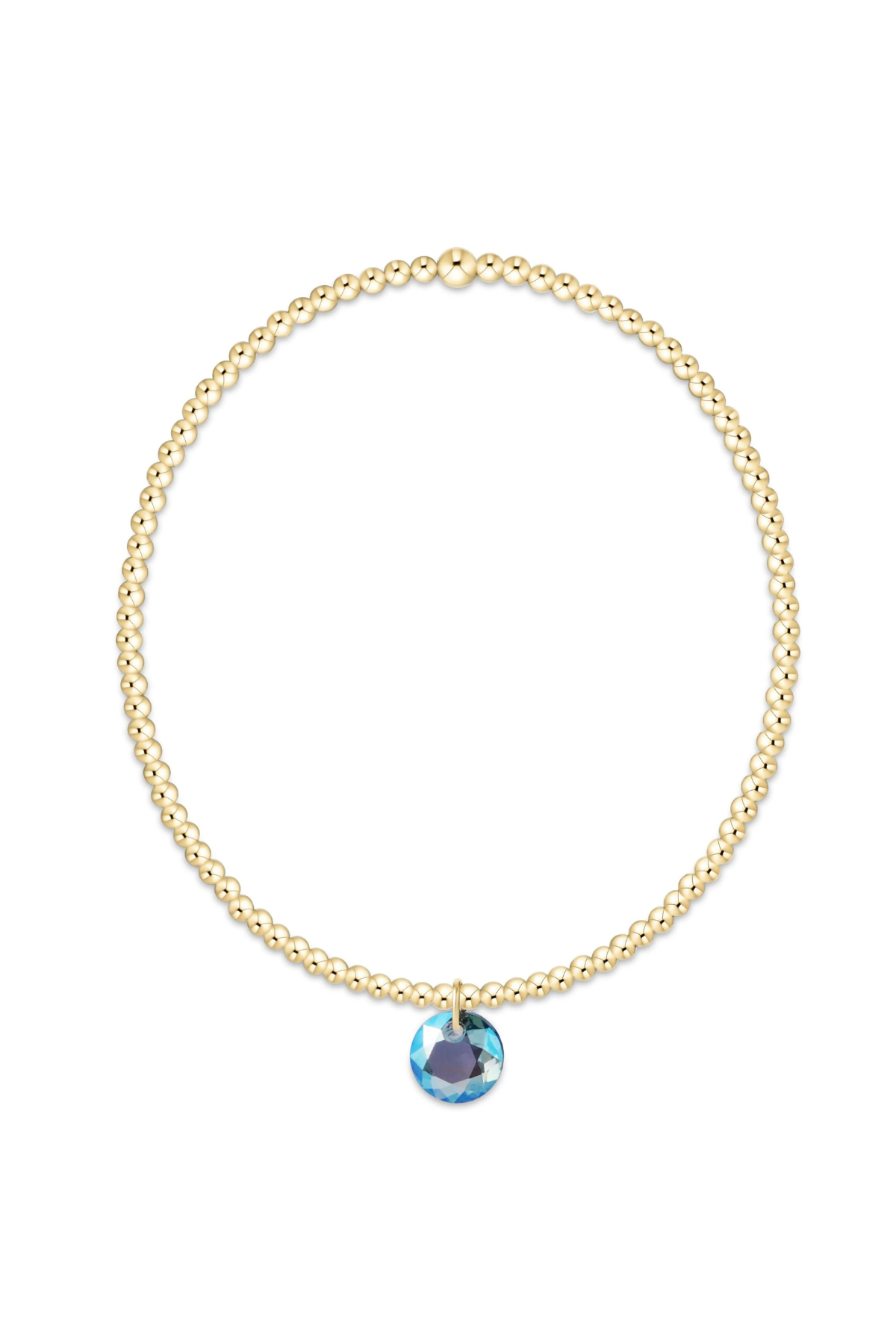 classic gold 2mm bracelet - reflection small charm - 03