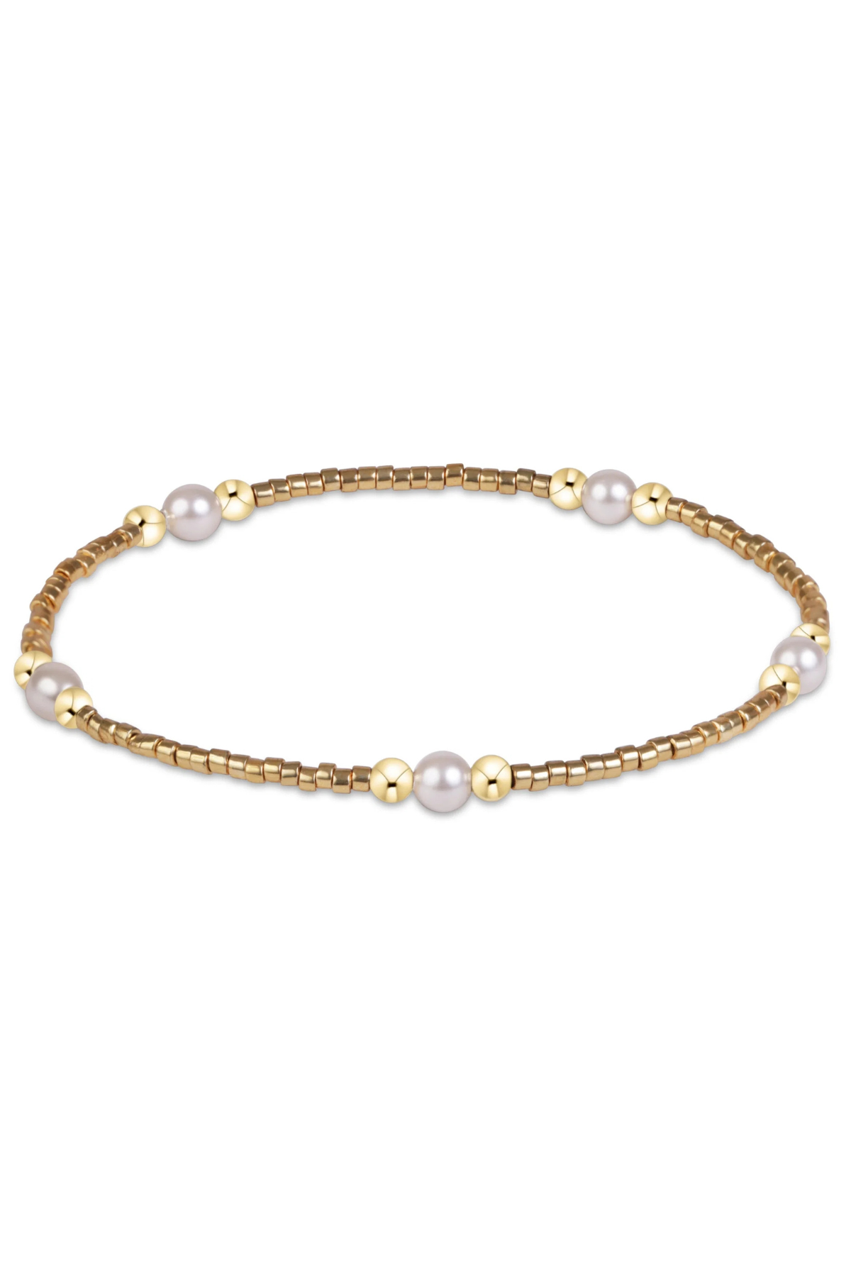 gameday hope purpose pearl bracelet - gold luster