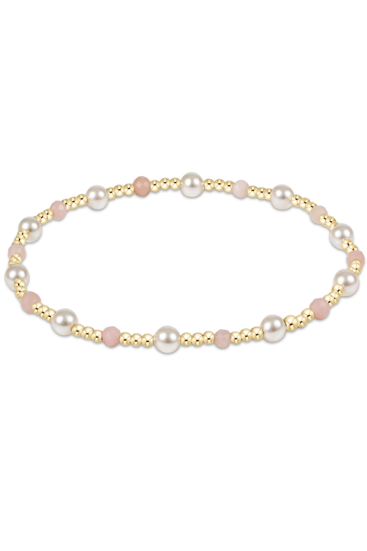 pearl sincerity 4mm gem bracelet - pink opal