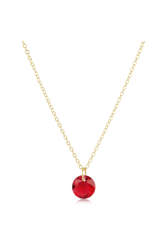 16" necklace gold - reflection small charm - 07