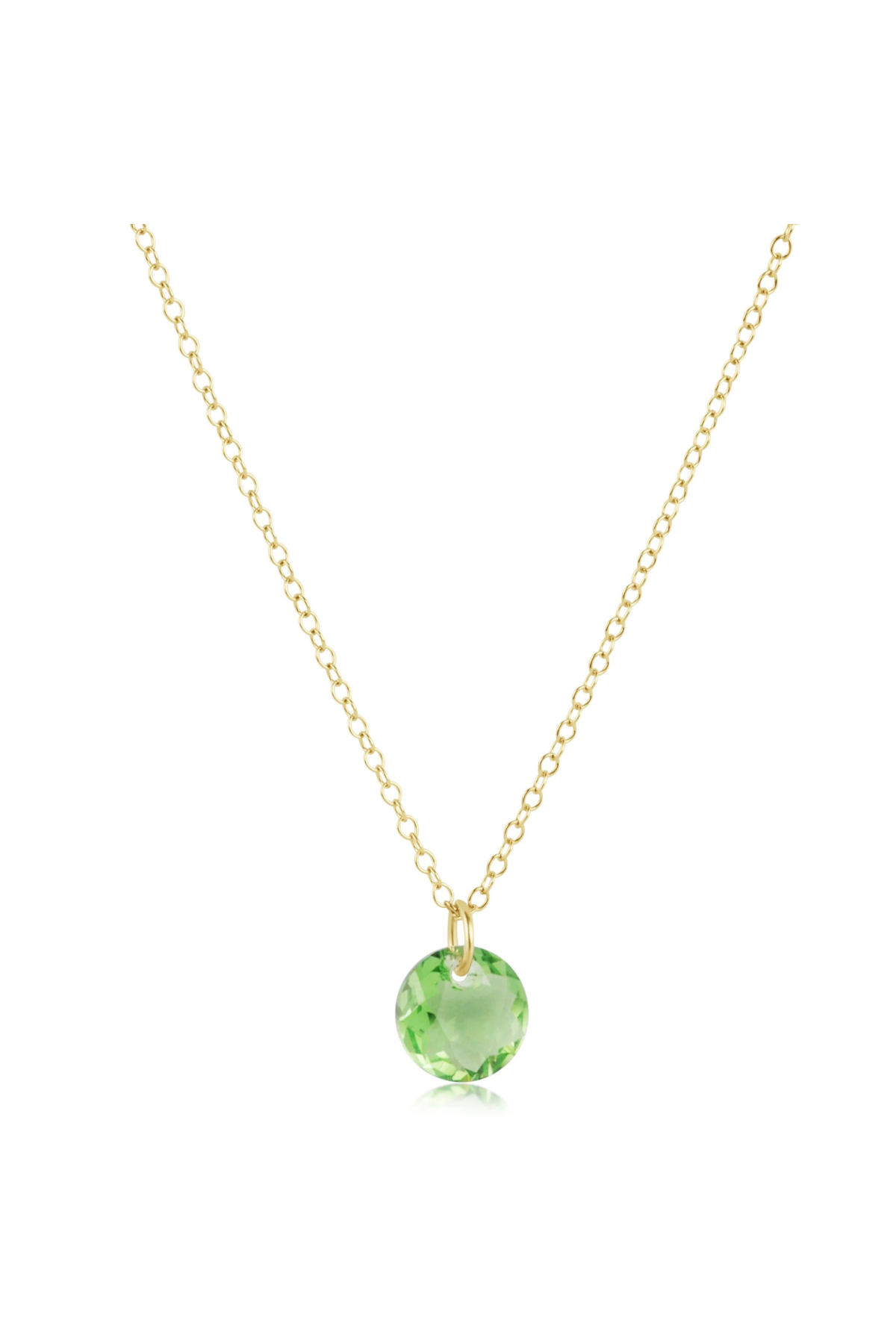 16" necklace gold - reflection small charm - 08