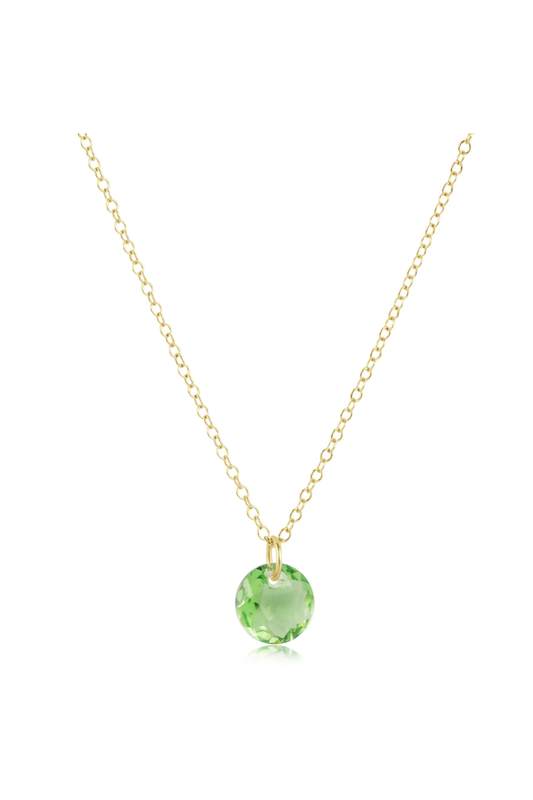 16" necklace gold - reflection small charm - 08