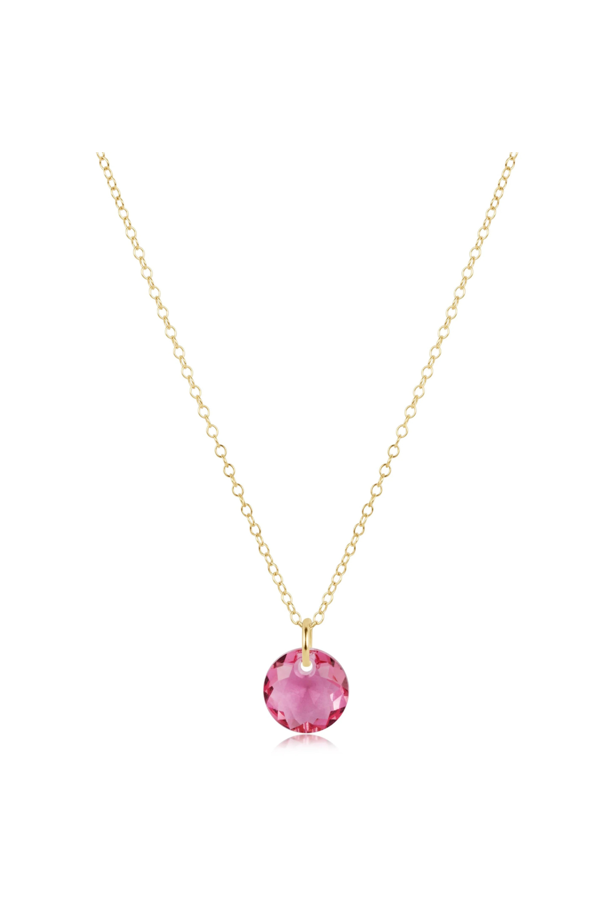 16" necklace gold - reflection small charm - 10