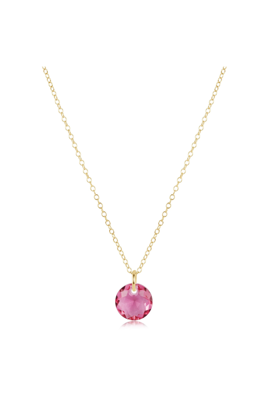16" necklace gold - reflection small charm - 10