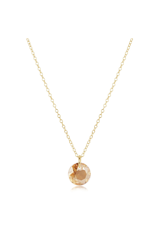 16" necklace gold - reflection small charm - 11