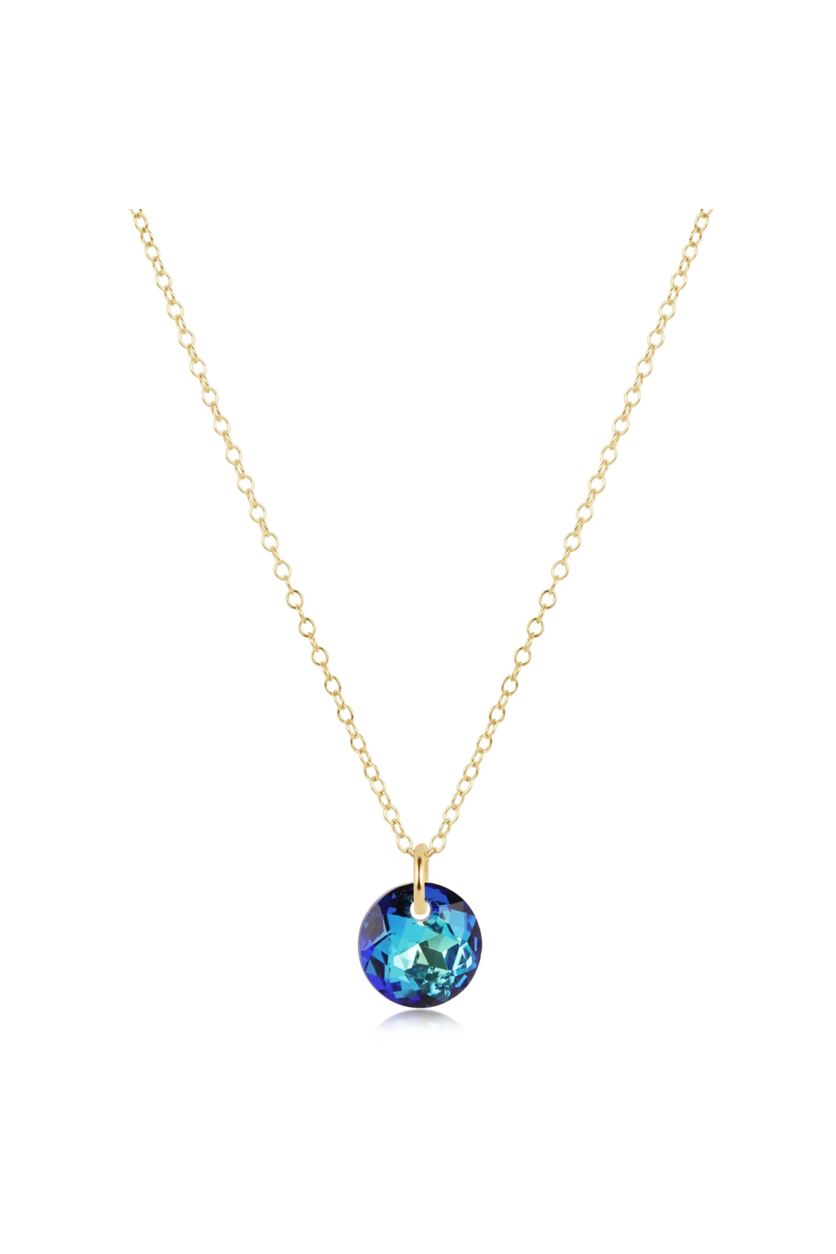 16" necklace gold - reflection small charm - 12