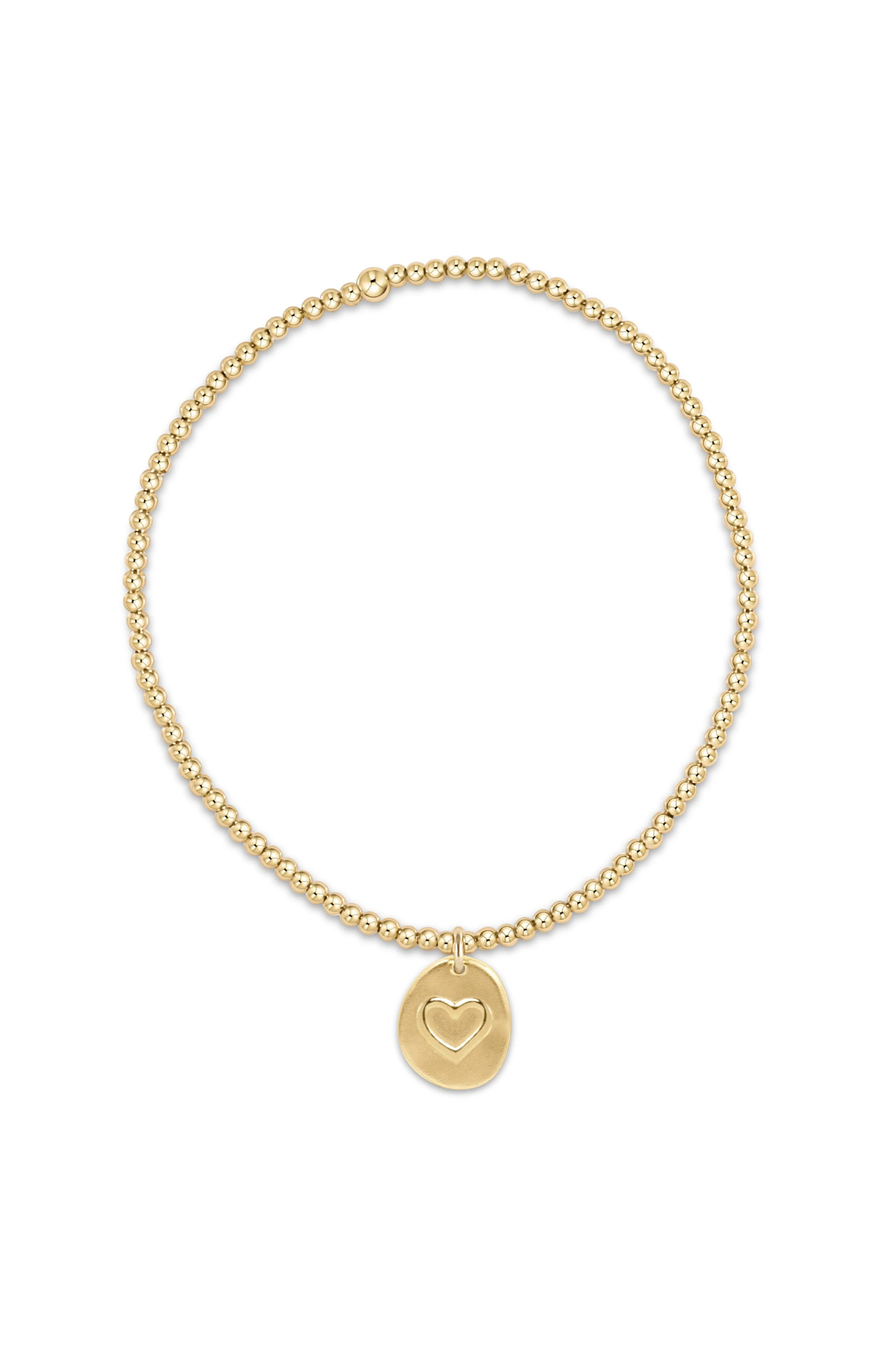 classic gold 2mm bracelet - inspire love small gold disc