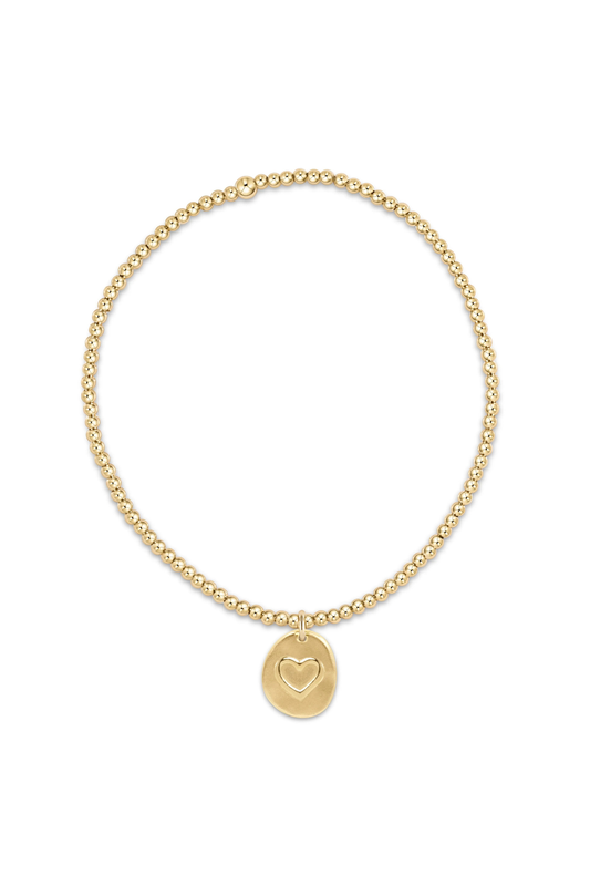 classic gold 2mm bracelet - inspire love small gold disc