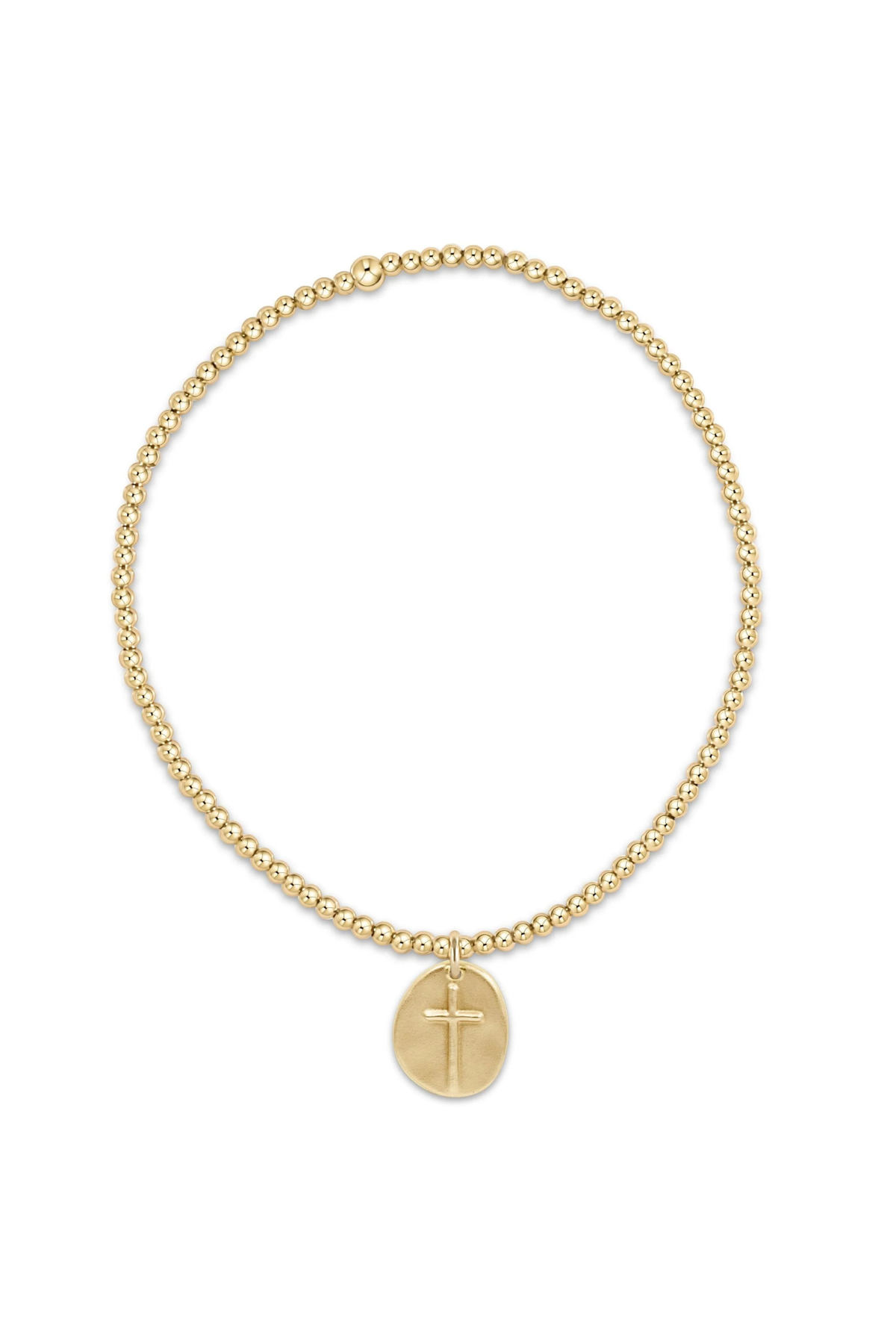 classic gold 2mm bracelet - inspire small gold disc