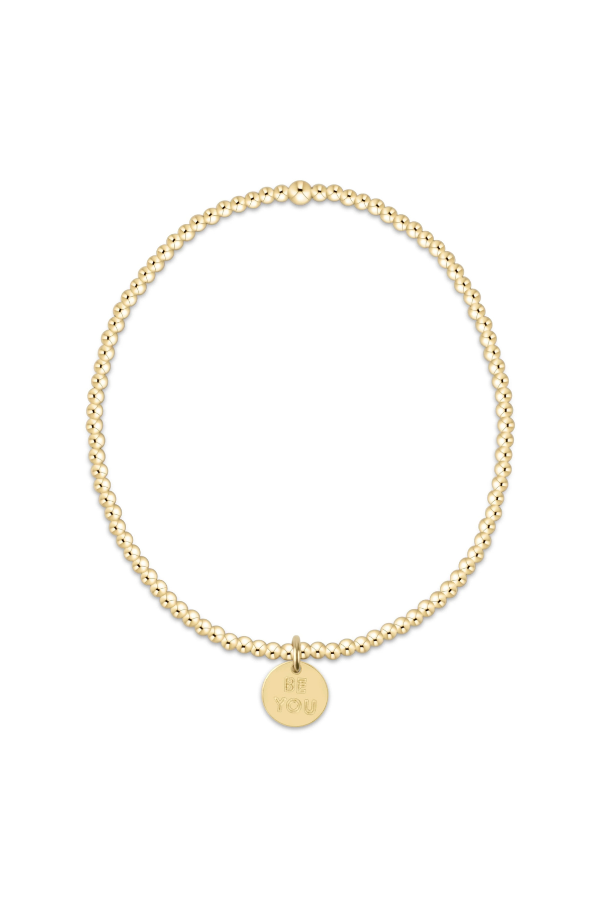 classic gold 2mm bracelet - be you. small gold disc