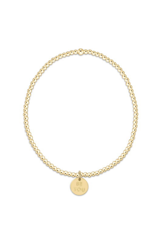 classic gold 2mm bracelet - be you. small gold disc