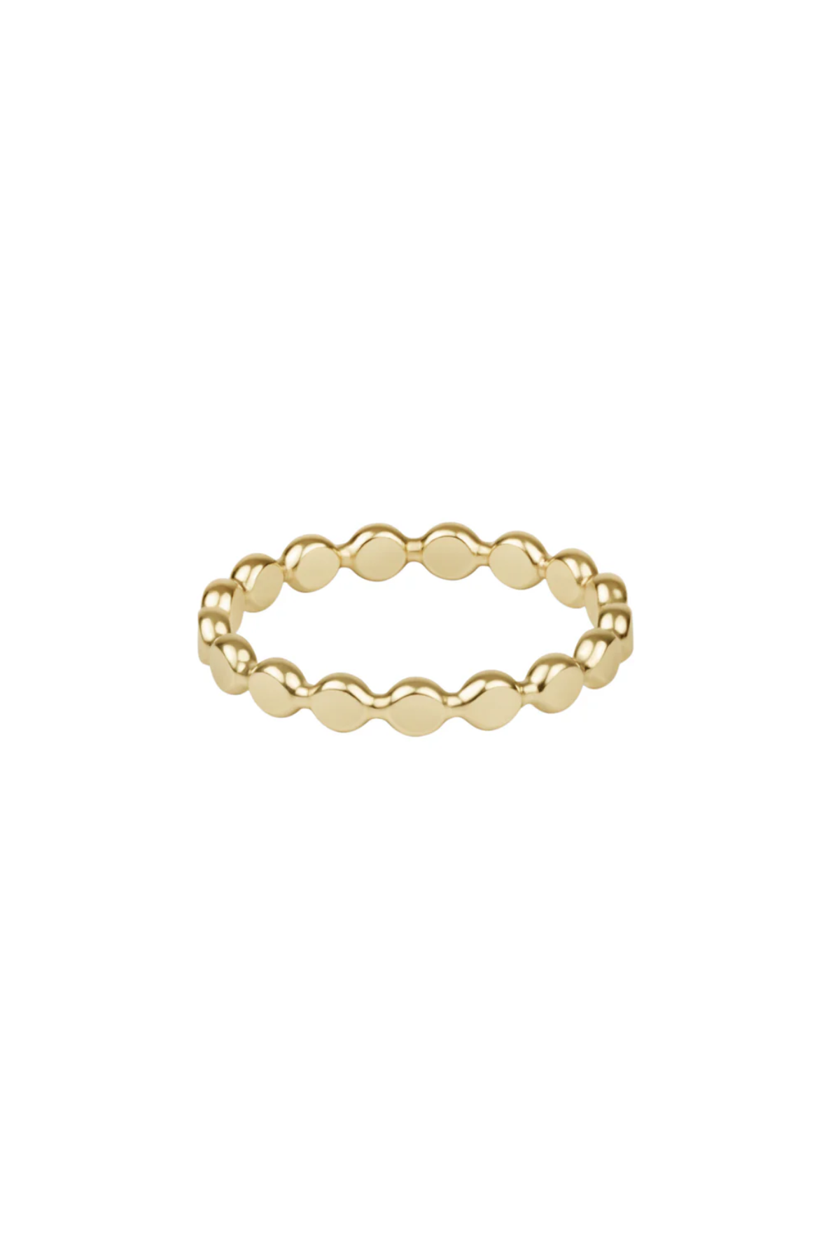 classic gold 2.5mm beaded disc ring