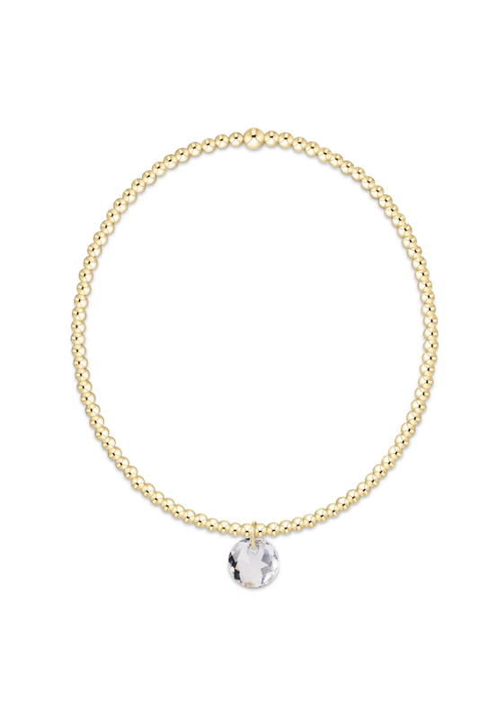 classic gold 2mm bracelet - reflection small charm - 04
