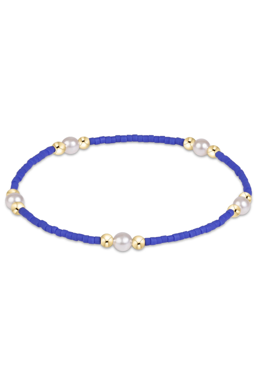 gameday hope purpose pearl bracelet - blue