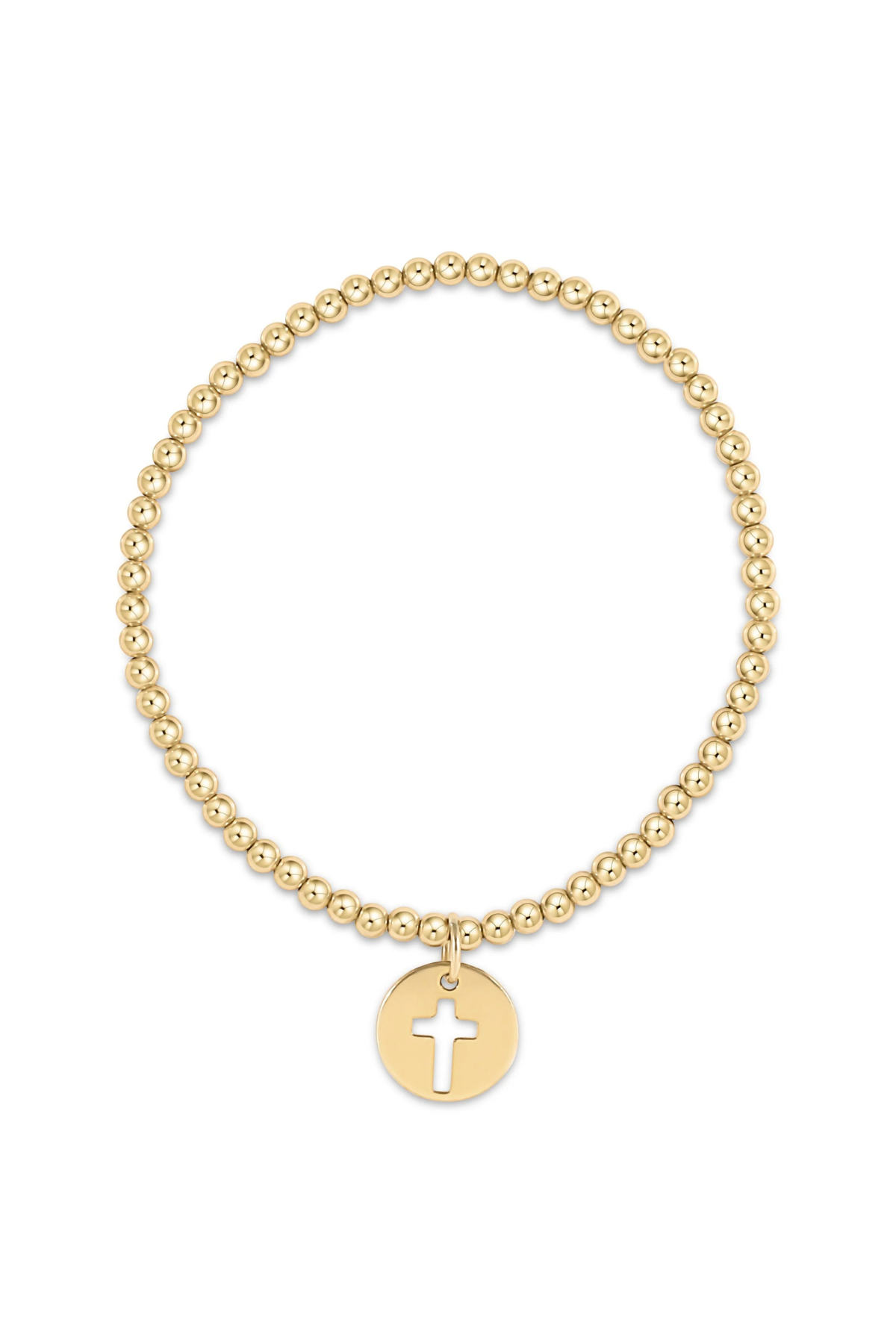 classic gold 3mm bracelet - blessed gold disc