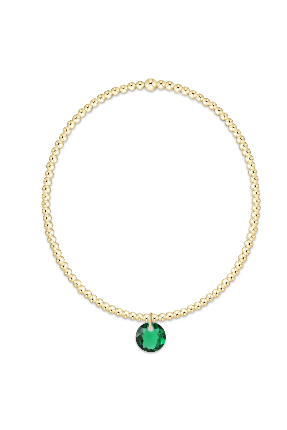 classic gold 2mm bracelet - reflection small charm - 05