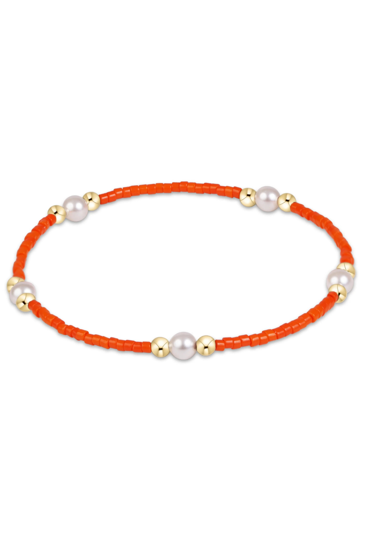 gameday hope purpose pearl bracelet - bright orange