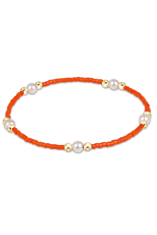 gameday hope purpose pearl bracelet - bright orange