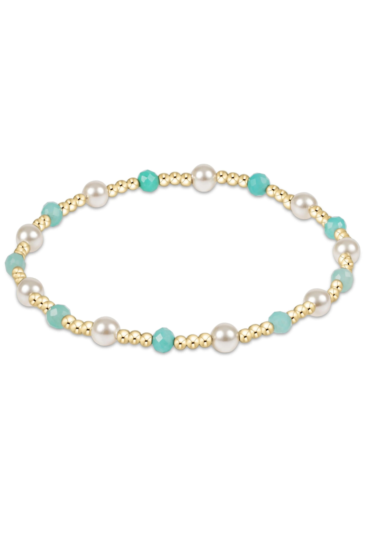 pearl sincerity 4mm gem bracelet - amazonite
