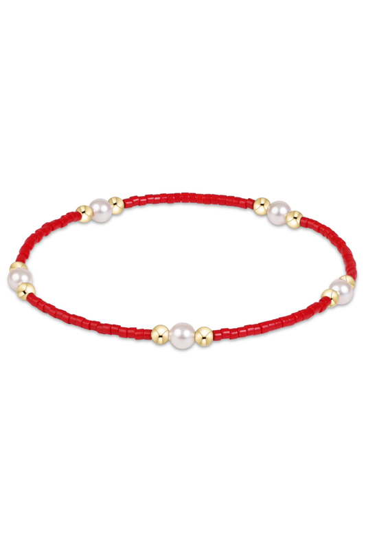 gameday hope purpose pearl bracelet - red