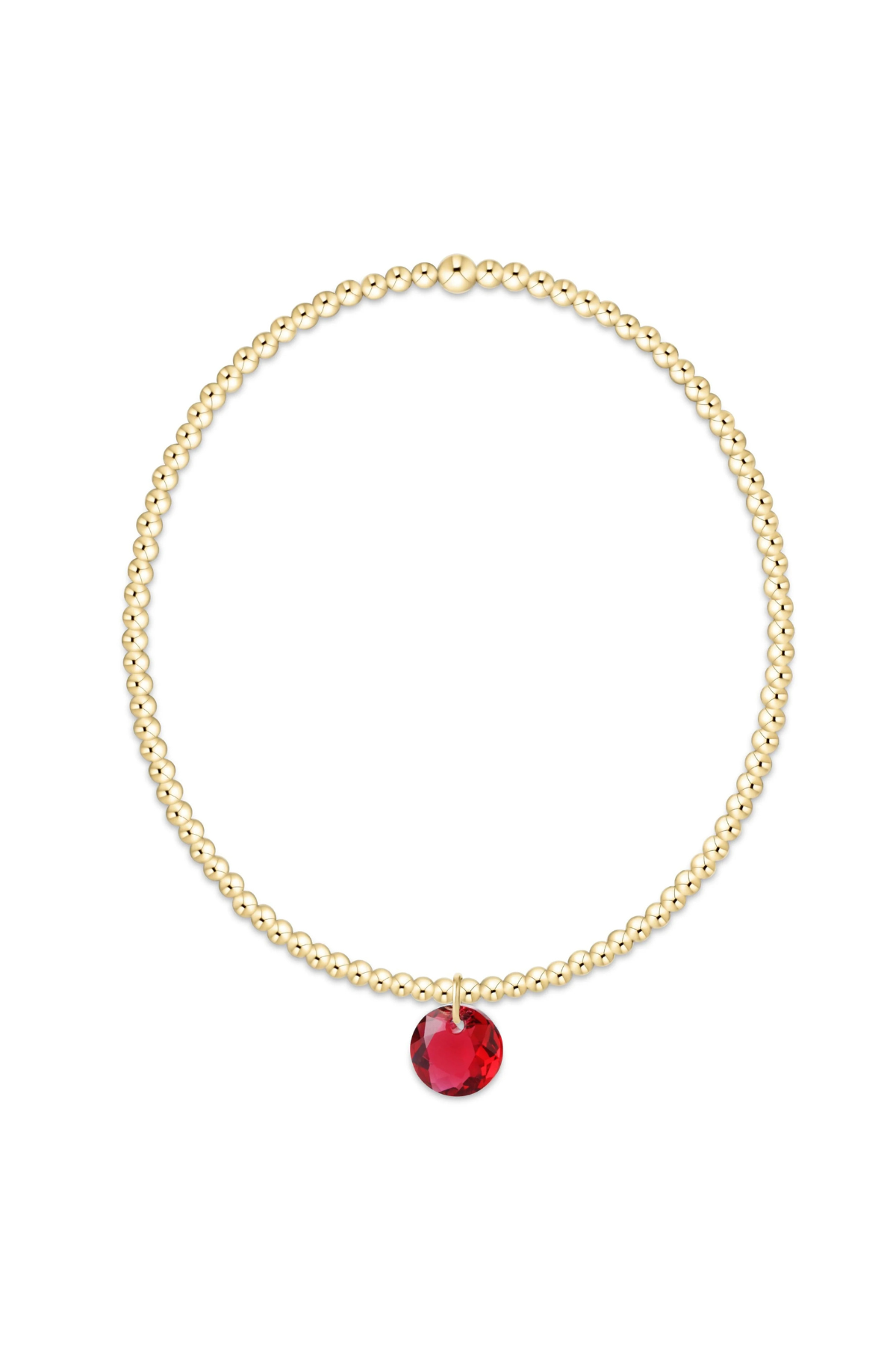 classic gold 2mm bracelet - reflection small charm - 07