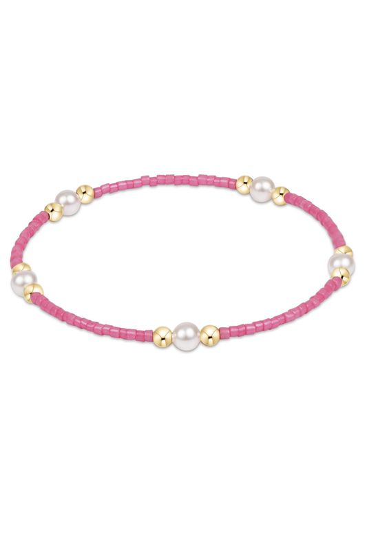 hope purpose pearl bracelet - bubblegum
