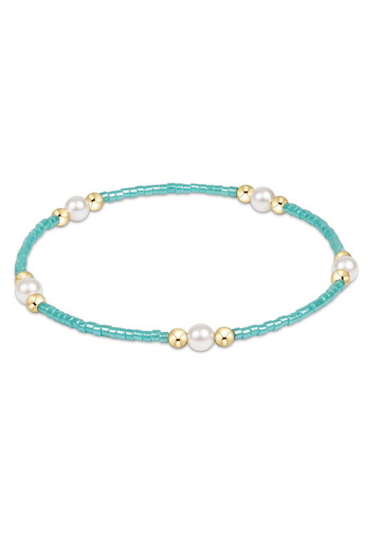 hope purpose pearl bracelet - sea glass