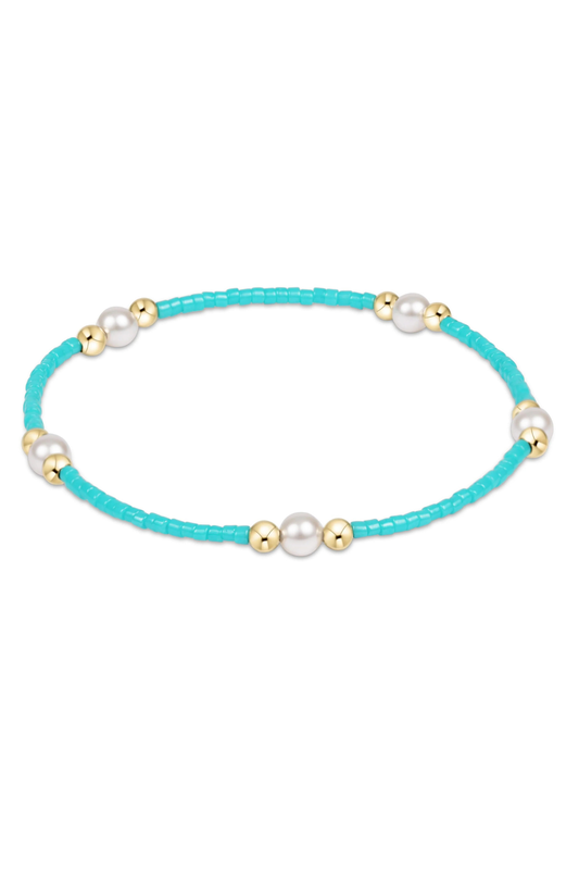 hope purpose pearl bracelet - turquoise