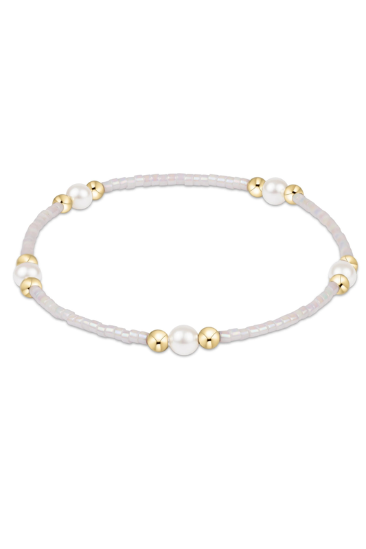 hope purpose pearl bracelet - silky white