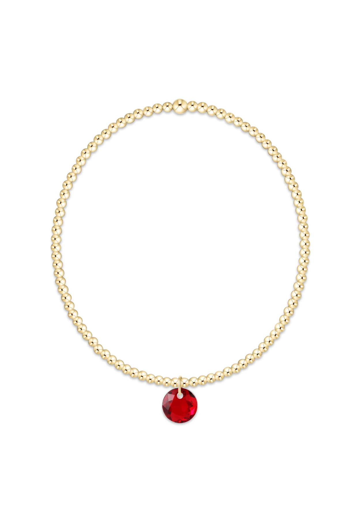 classic gold 2mm bracelet - reflection small charm - 01