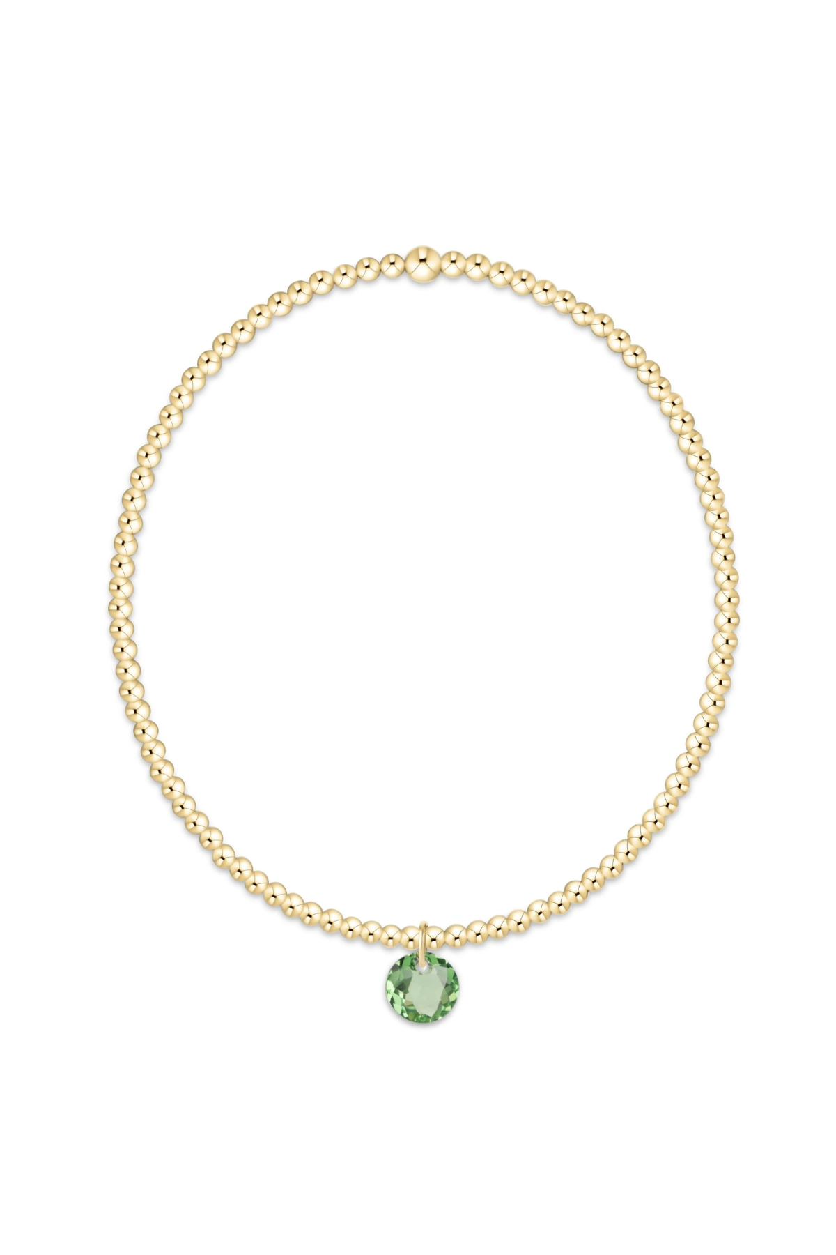 classic gold 2mm bracelet - reflection small charm - 08
