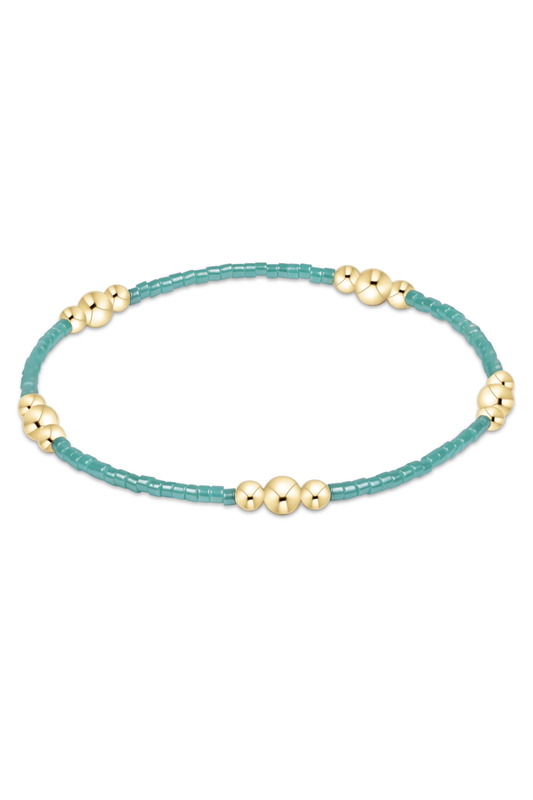 hope purpose gold bracelet - sea glass