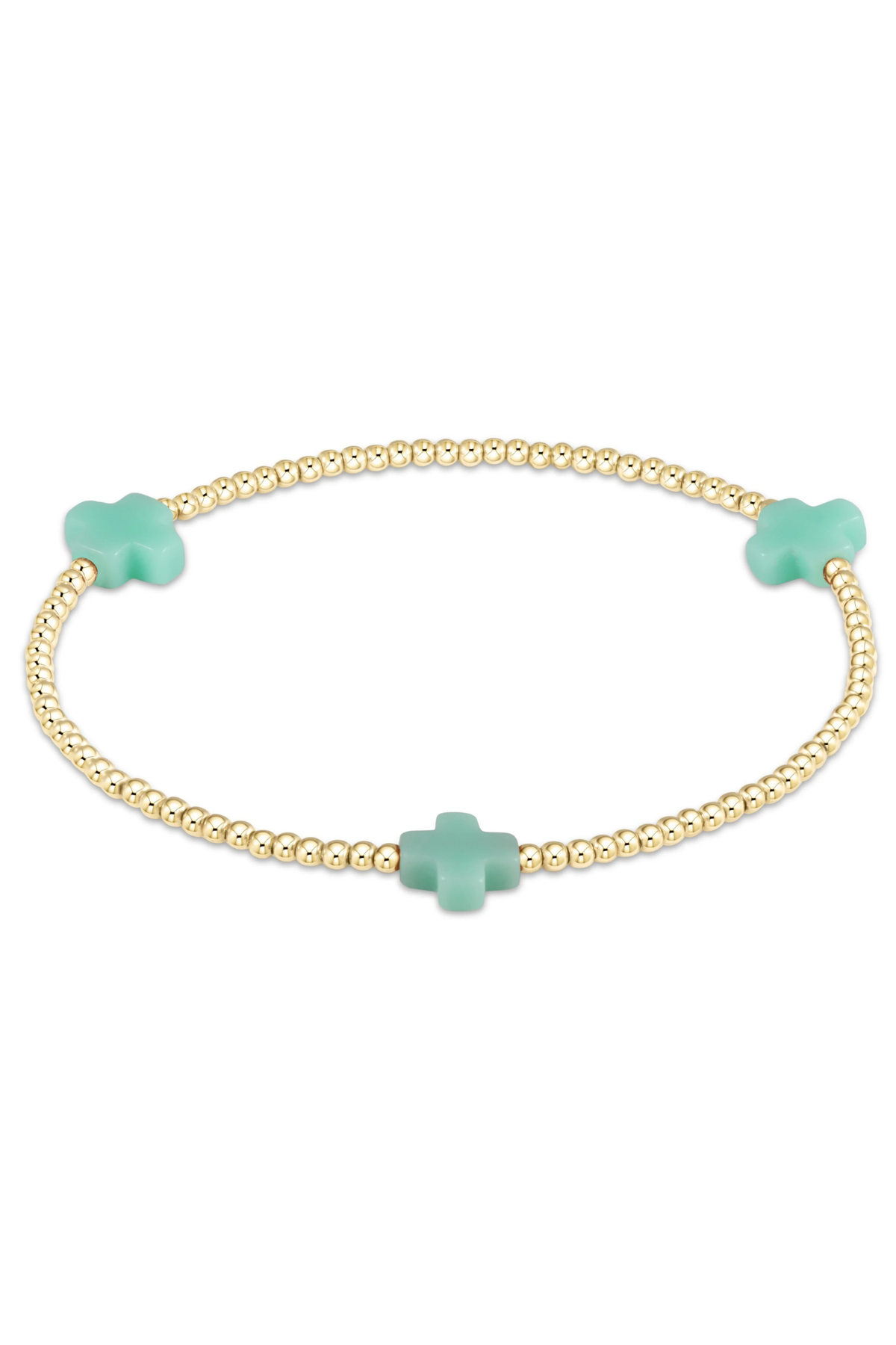 signature cross 2mm gold bracelet - mint