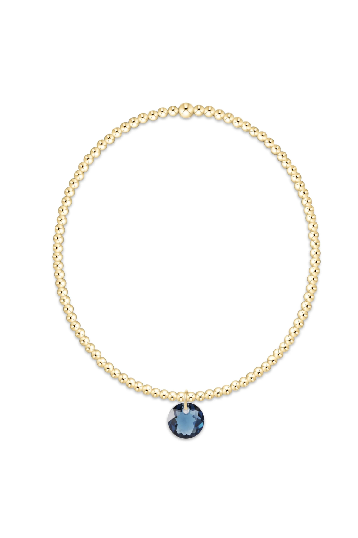 classic gold 2mm bracelet - reflection small charm - 09