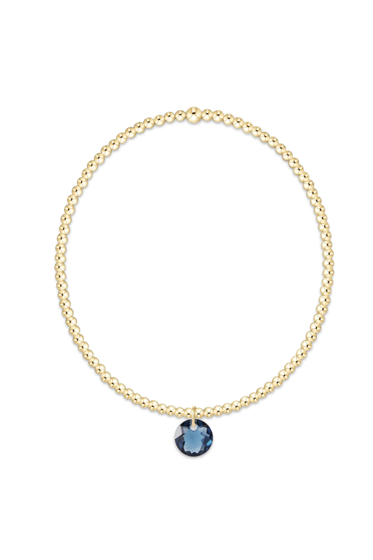 classic gold 2mm bracelet - reflection small charm - 09