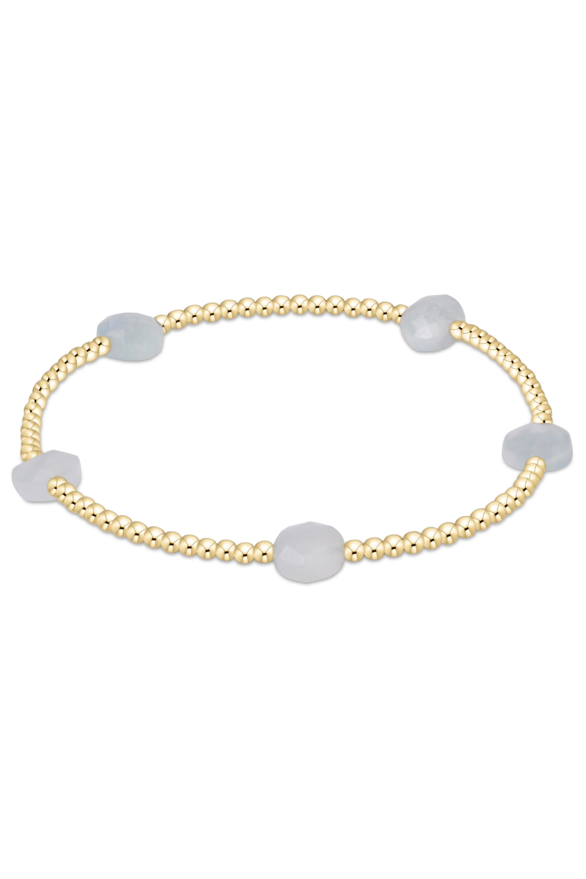admire small gem 2mm gold bracelet- amazonite