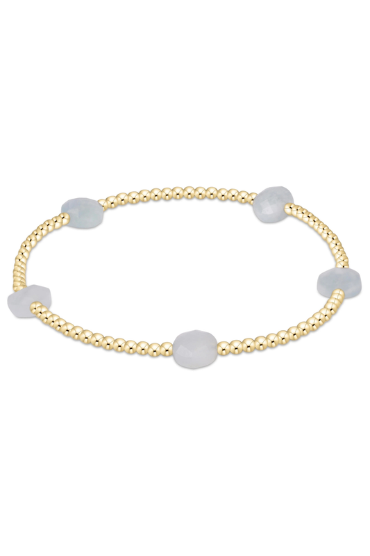 admire small gem 2mm gold bracelet- amazonite