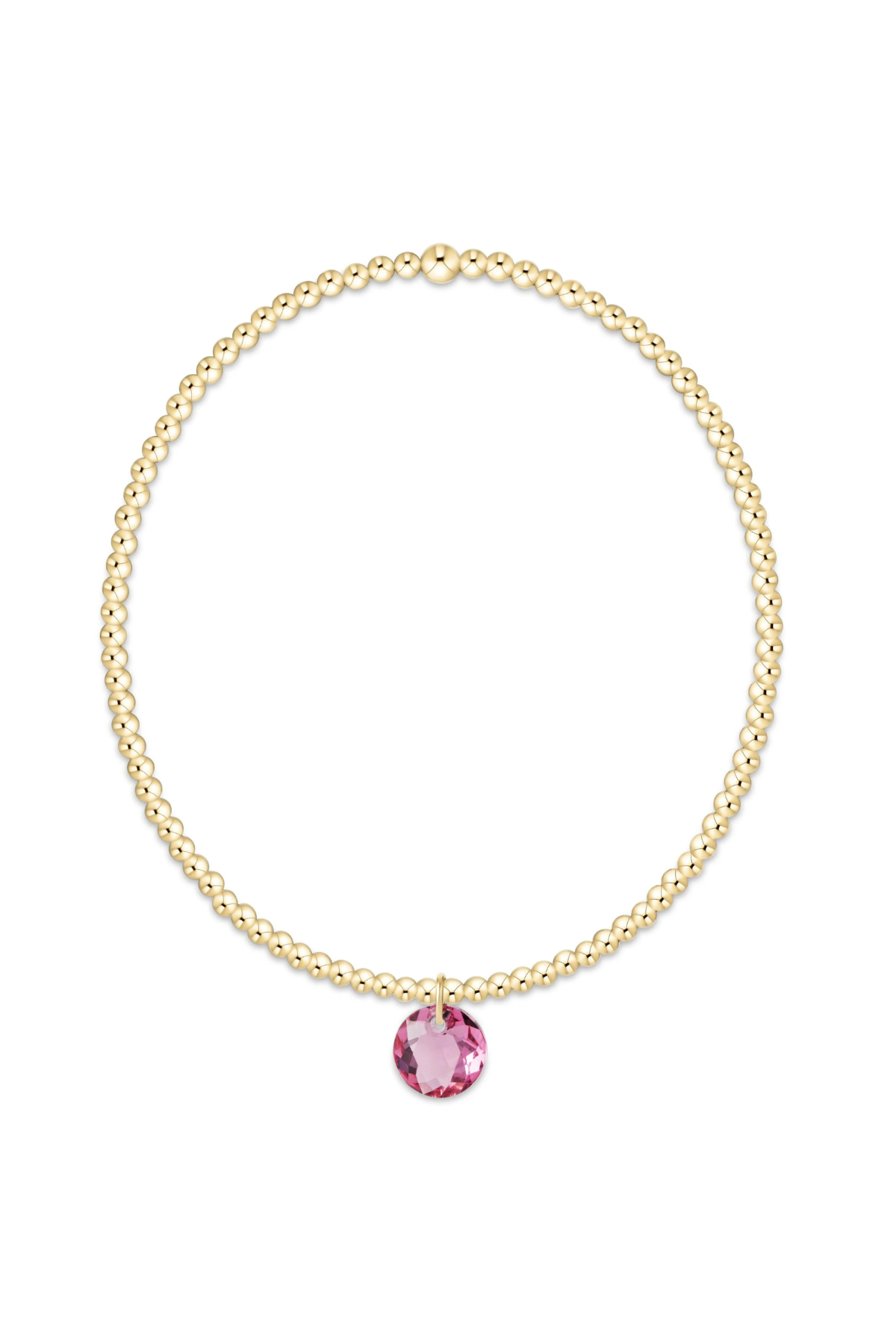 classic gold 2mm bracelet - reflection small charm - 10