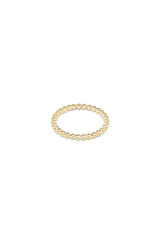 classic gold 2mm bead ring