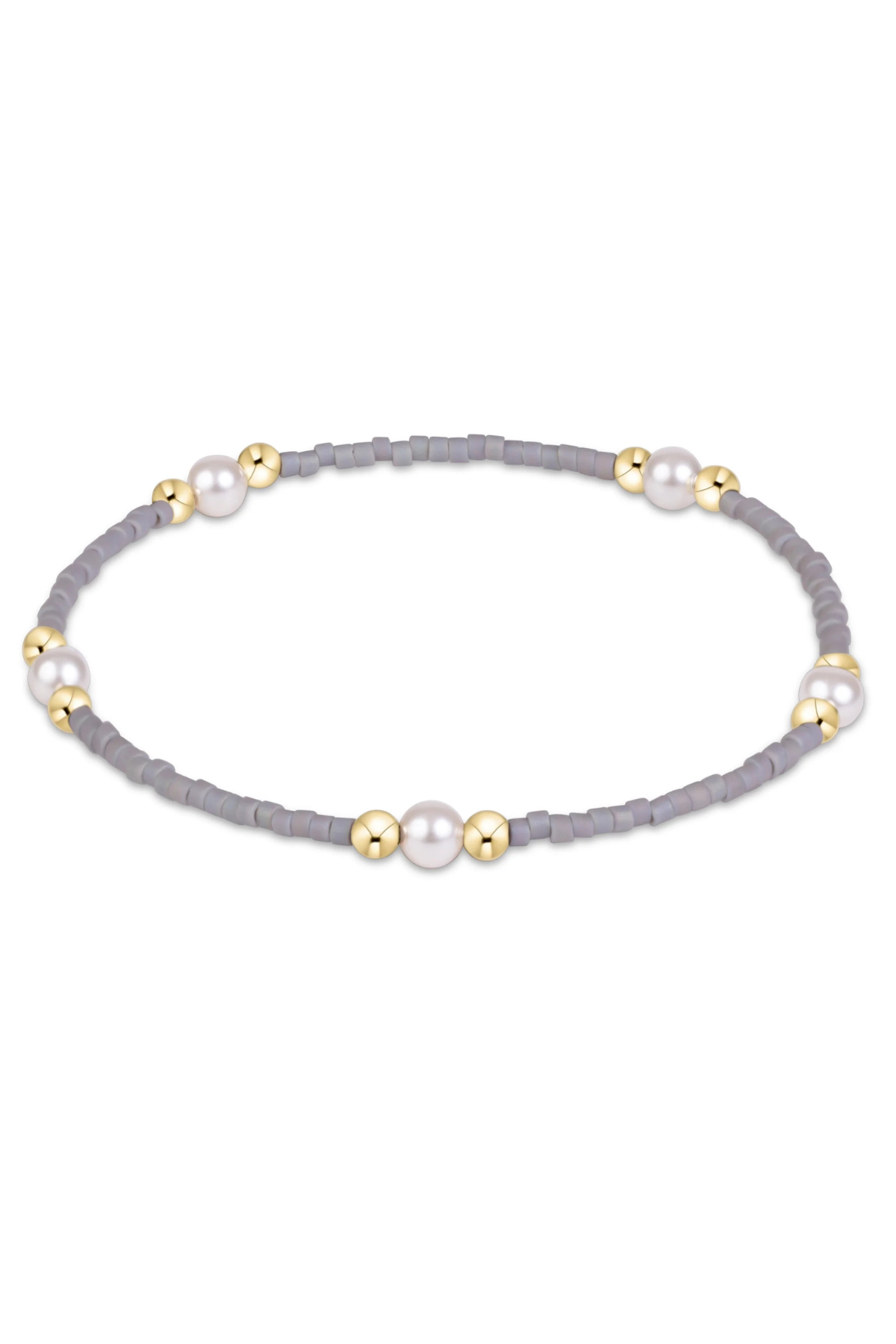 gameday hope purpose pearl bracelet - grey