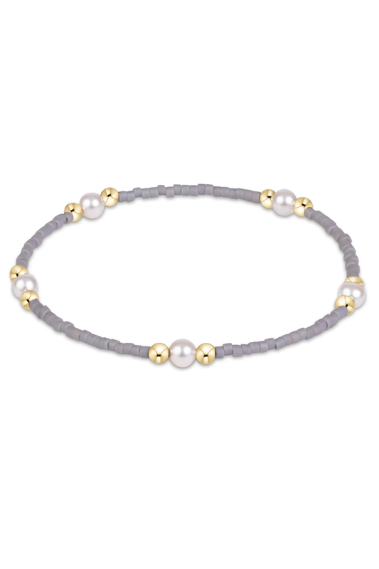 gameday hope purpose pearl bracelet - grey