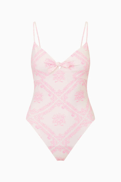 Zyra One-Piece Toile Print Swimsuit - Ivory Heirloom