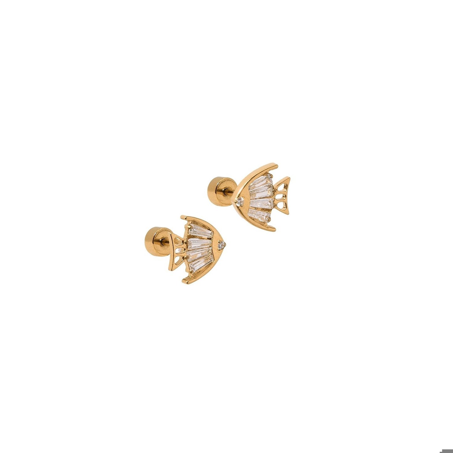 Screwback Stud Earrings - Cove Gold