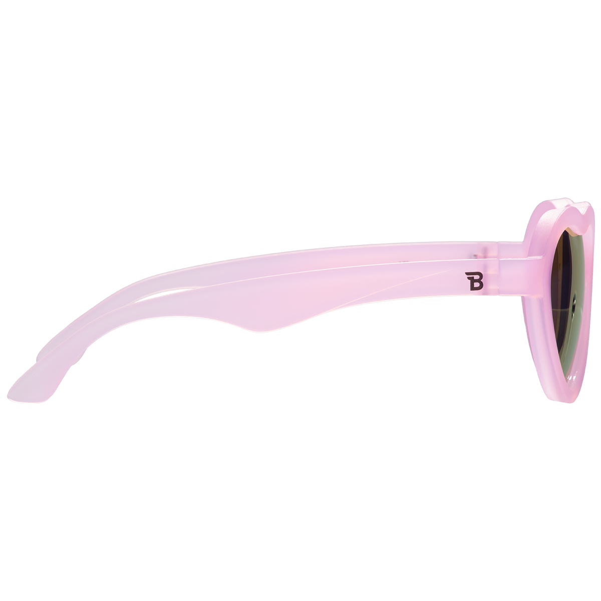 Frosted Pink Heart | Purple Polarized Mirrored Lenses: Ages 0-2