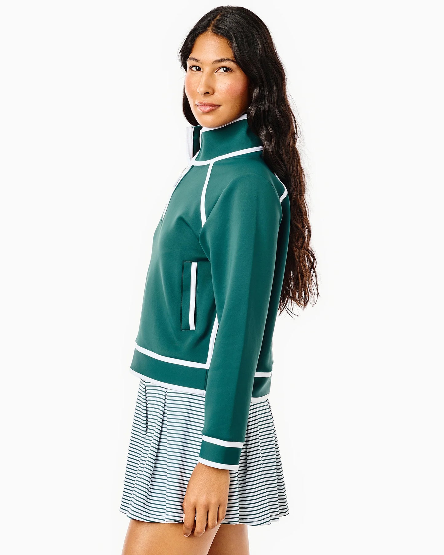 Scuba Light Bainbridge Quarter Zip Sweatshirt - Ivy