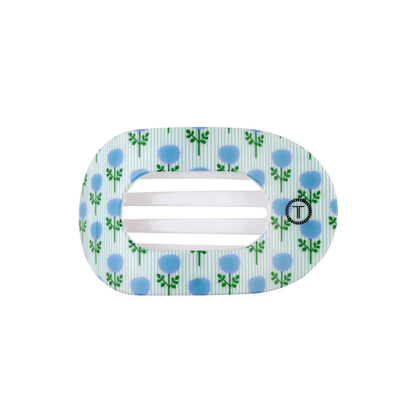 Blue Marigold Medium Flat Round Hair Clip
