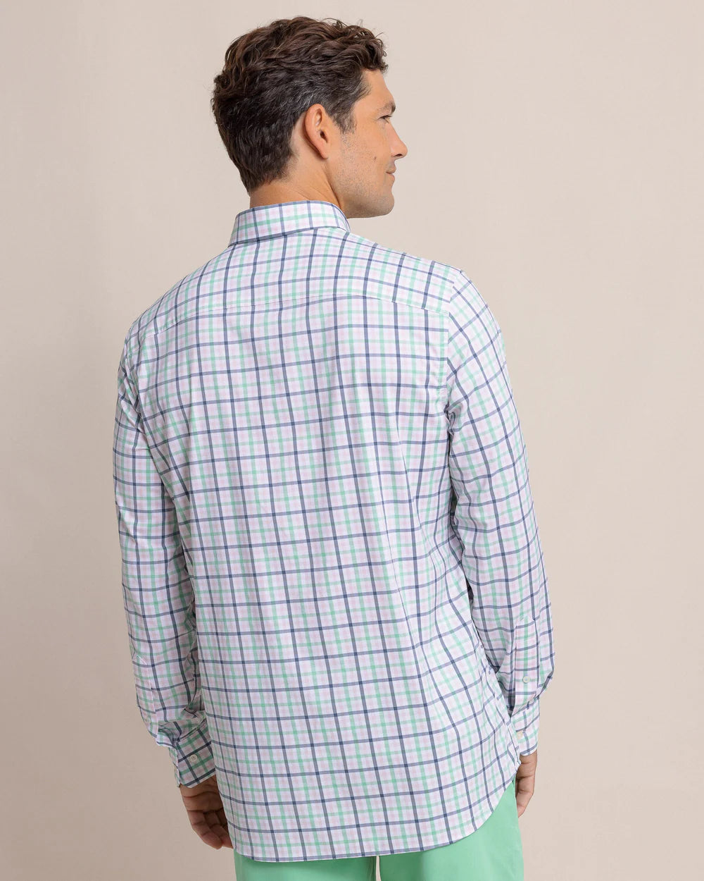 brrr°® Intercoastal Glenmoor Plaid Long Sleeve Sport Shirt
