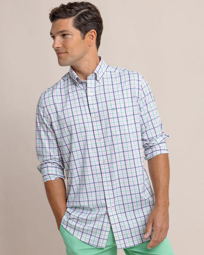 brrr°® Intercoastal Glenmoor Plaid Long Sleeve Sport Shirt