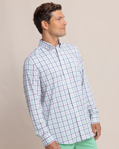 brrr°® Intercoastal Glenmoor Plaid Long Sleeve Sport Shirt